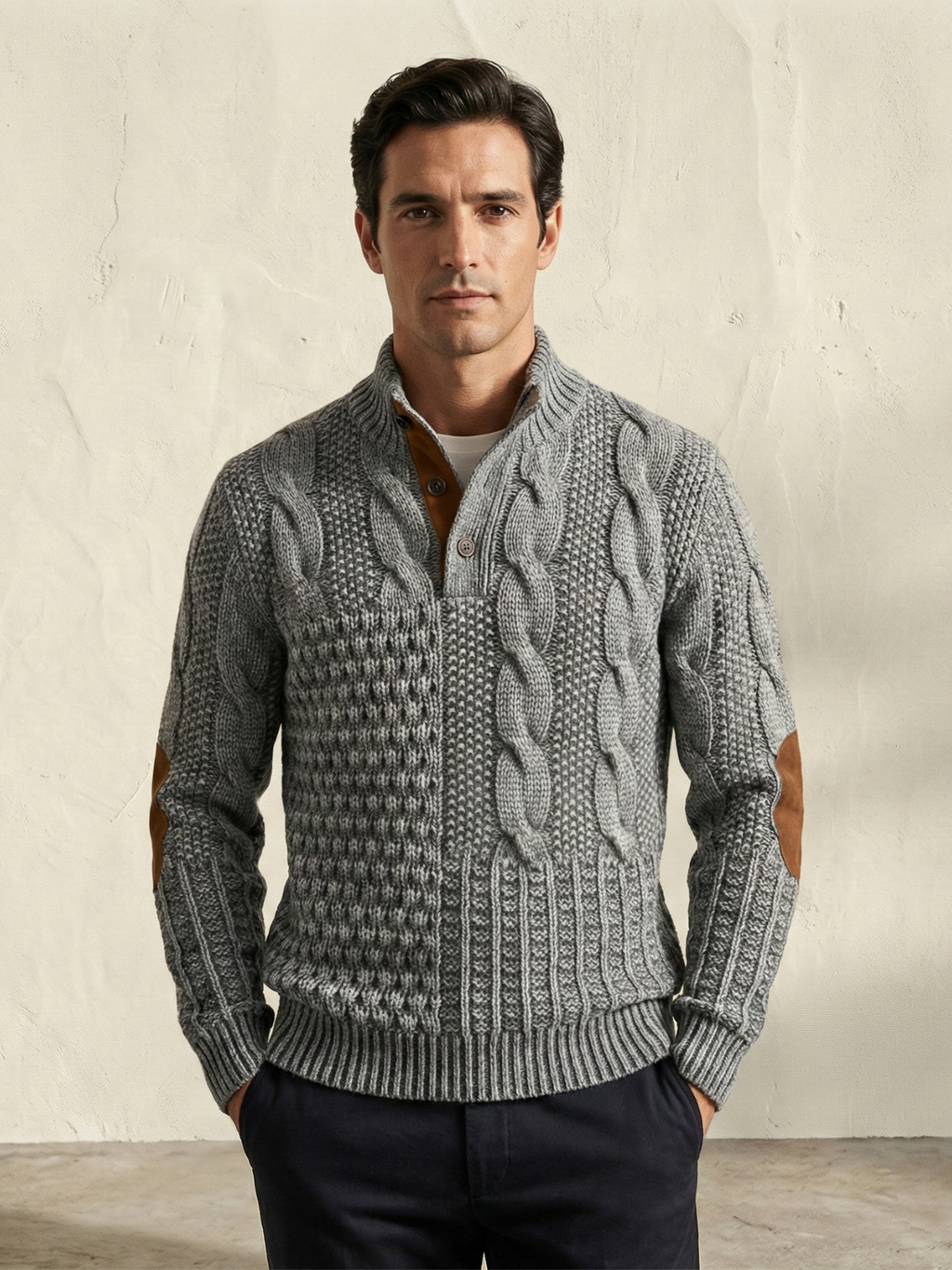 Marina Roca FÉNIX | Jersey patchwork de punto trenzado – photo 2