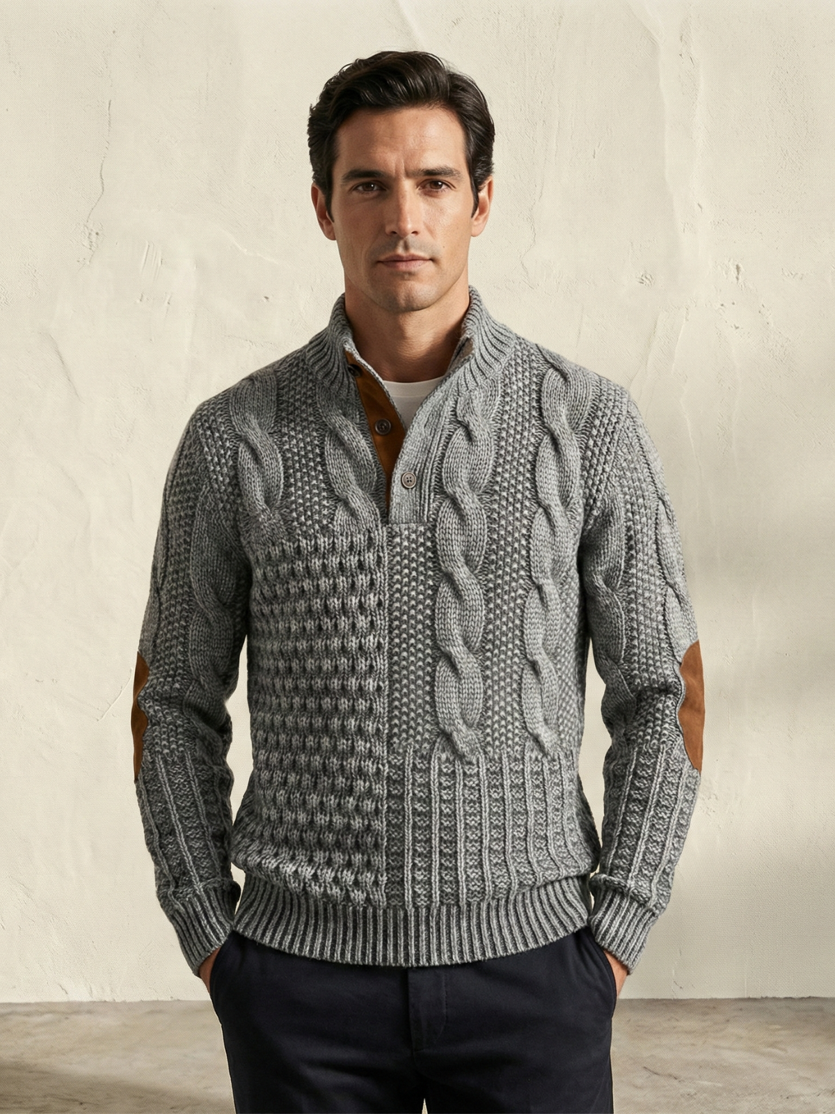 Marina Roca FÉNIX | Jersey patchwork de punto trenzado – photo 2