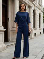 Anamartinezmadrid Genoveva | Conjunto de Blusa con Manga Capa y Pantalón Ancho – photo 12