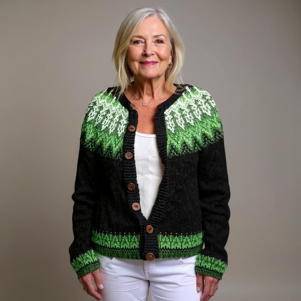 Anamartinezmadrid Mireia | Cárdigan de Punto Jacquard Estilo Fair Isle – photo 3
