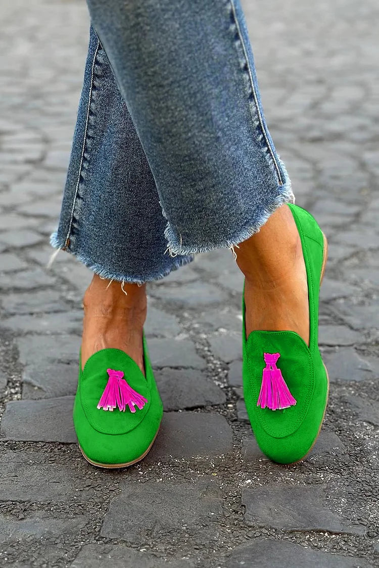 Anamartinezmadrid Luz | Mocasines con Borla de Color