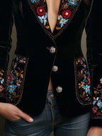 Jeanne Paris María ⎸ Blazer Bordado con Estampado Floral Multicolor – photo 4