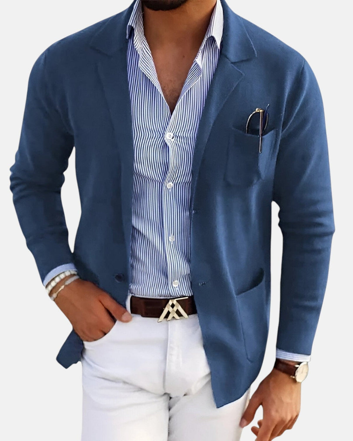 Marina Roca ALESSANDRO | Chaqueta casual de temporada – Azul – photo 3