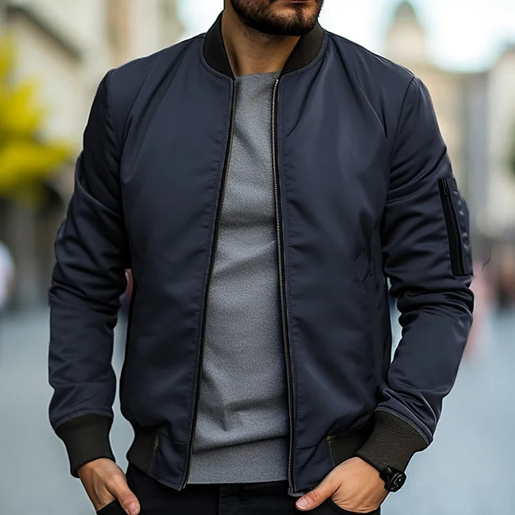 Marina Roca Hugo | Chaqueta Bomber Casual & Elegante – Azul Oscuro – photo 2