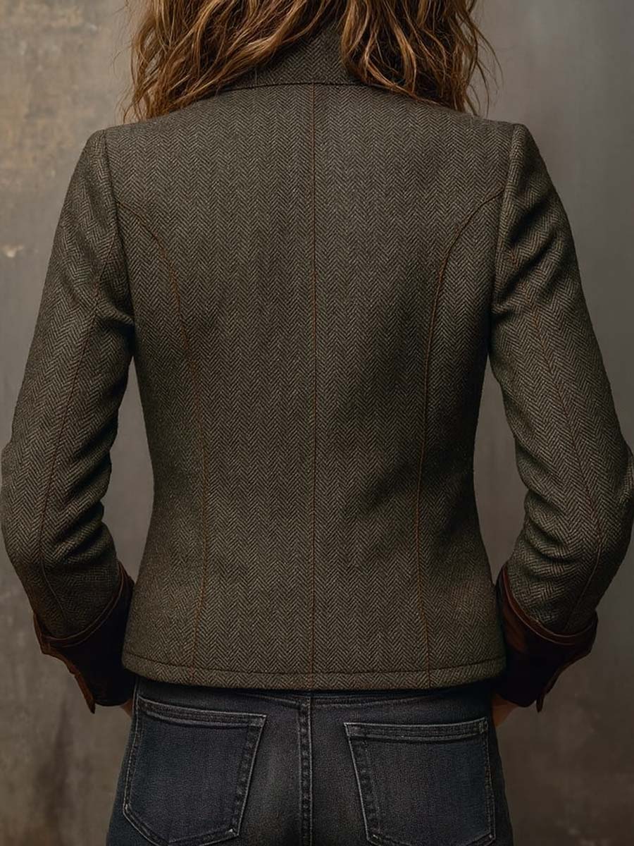 BIANCA MÓDENA Dolores ⎸ Blazer de Sarga con Ribete en Contraste – photo 3
