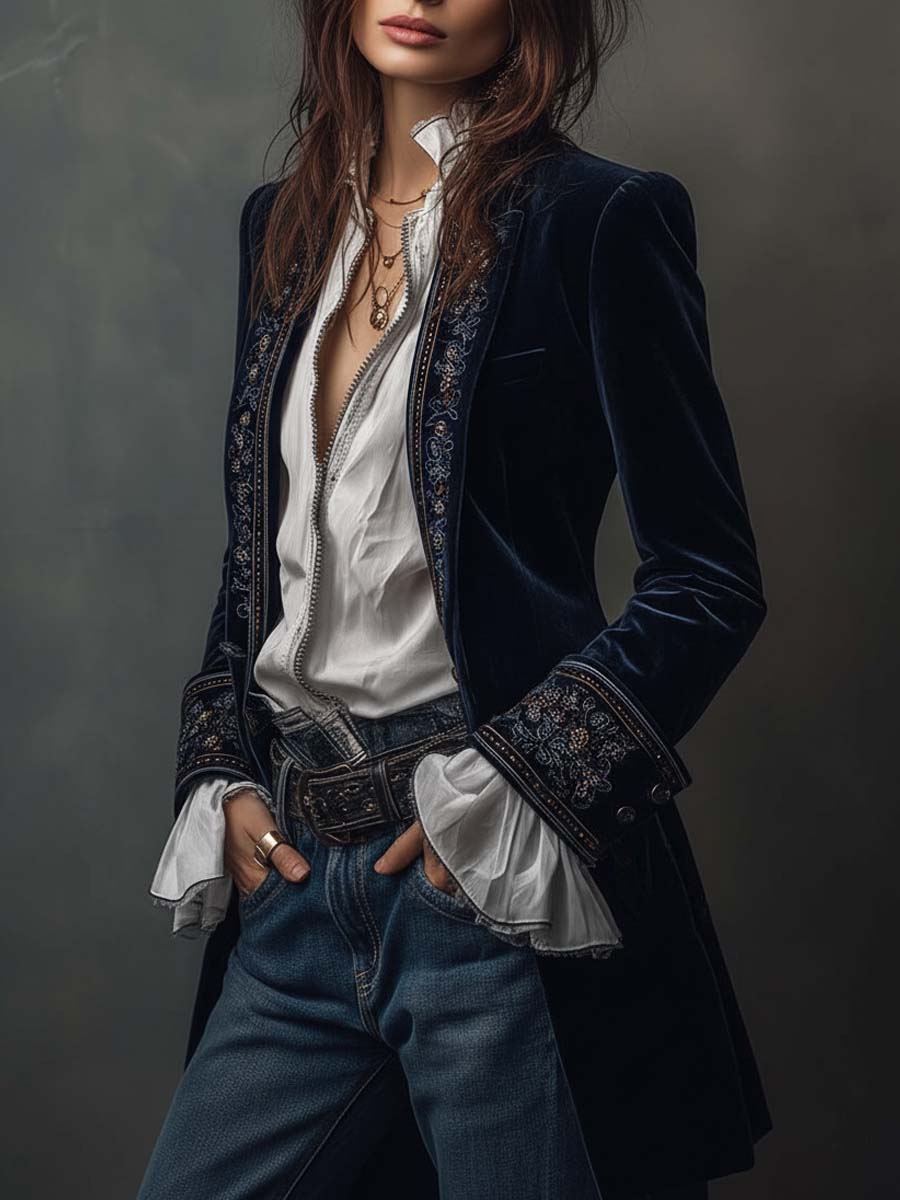 BIANCA MÓDENA Nuria ⎸ Chaqueta Elegante de Terciopelo – photo 3