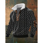 Marina Roca LONER | Jersey polar con cremallera – Negro estampado – photo 9