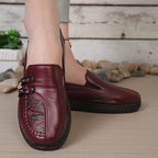Anamartinezmadrid Josefina | Mocasines Blandos con Medallón Floral y Lazada