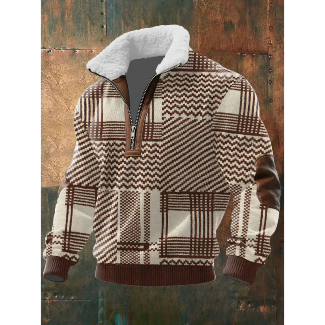 Marina Roca LONER | Jersey polar con cremallera – Caqui estampado – photo 10