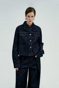 Anamartinezmadrid Alicia | Cazadora Vaquera de Corte Oversize – Denim Oscuro – photo 2