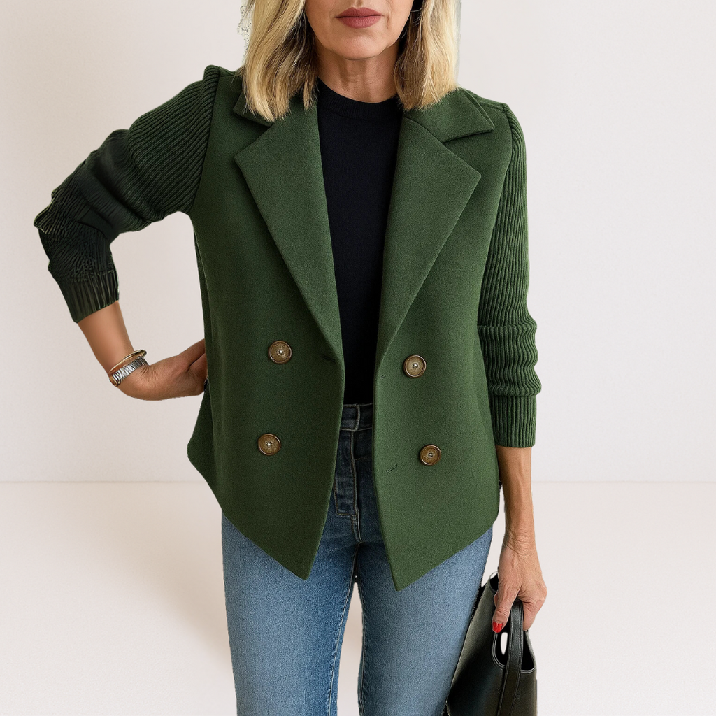 Marina Roca LEILA | Chaqueta corta de lana – Verde – photo 10