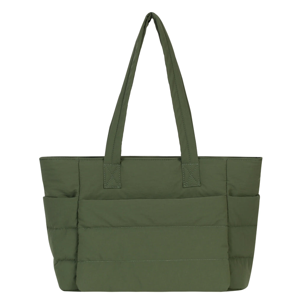 Marina Roca Bolso tote acolchado Nube – Verde oliva – photo 12