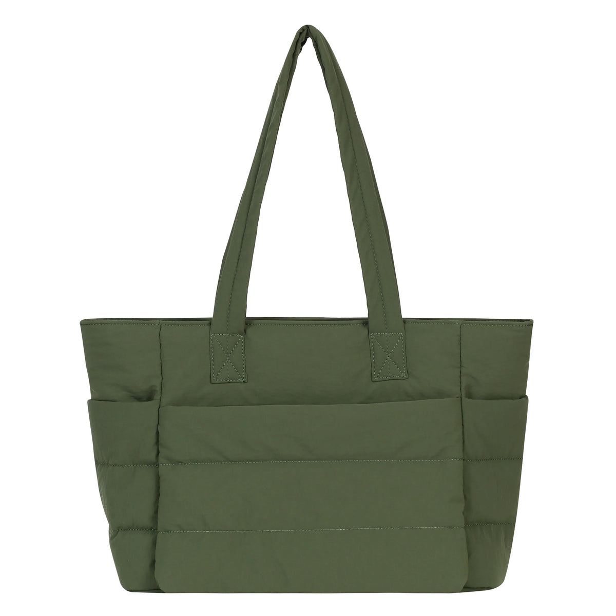 Marina Roca Bolso tote acolchado Nube – Verde oliva – photo 12