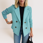 Marina Roca LEILA | Chaqueta corta de lana – Azul claro – photo 12