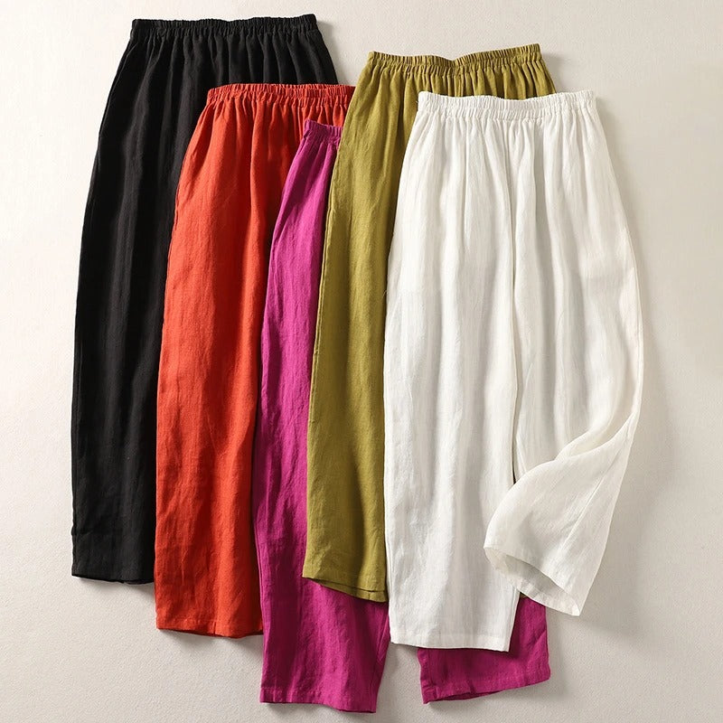 Marina Roca Amalia™ | Pantalón fluido de algodón y lino – photo 3