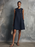 Anamartinezmadrid Aurelia | Minivestido sin Mangas con Botones Asimétricos