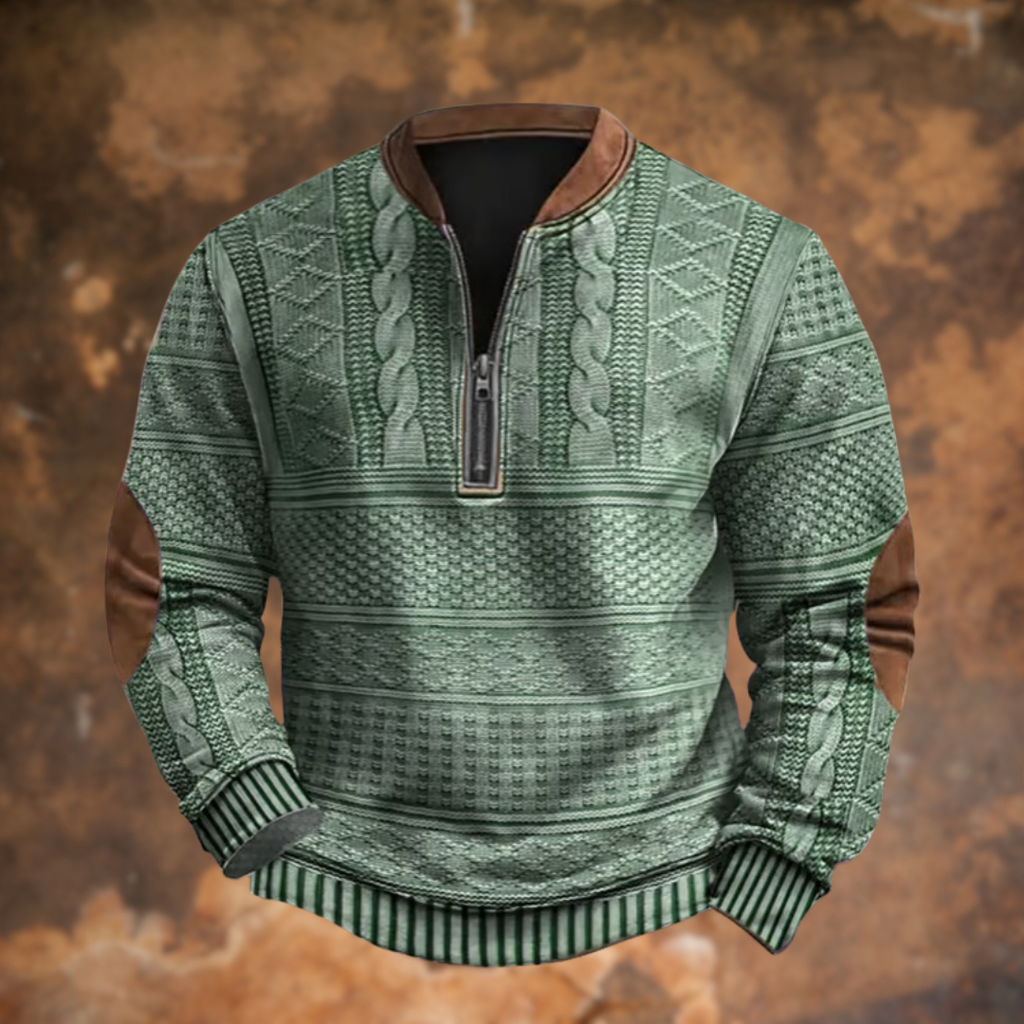 Marina Roca LUCA | Jersey retro estampado – Verde – photo 8