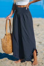 Marina Roca ARENA | Pantalón ancho con volantes – Azul Marino – photo 11