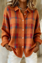 Anamartinezmadrid Bárbara | Chaqueta de Punto de Cuadros – Naranja – photo 2