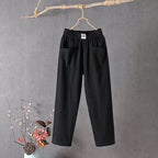 Marina Roca Sienna | Pantalones de Mezcla de Lino – Negro – photo 5