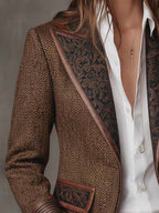 BIANCA MÓDENA Consuelo ⎸ Blazer con Paneles en Espiga – photo 4