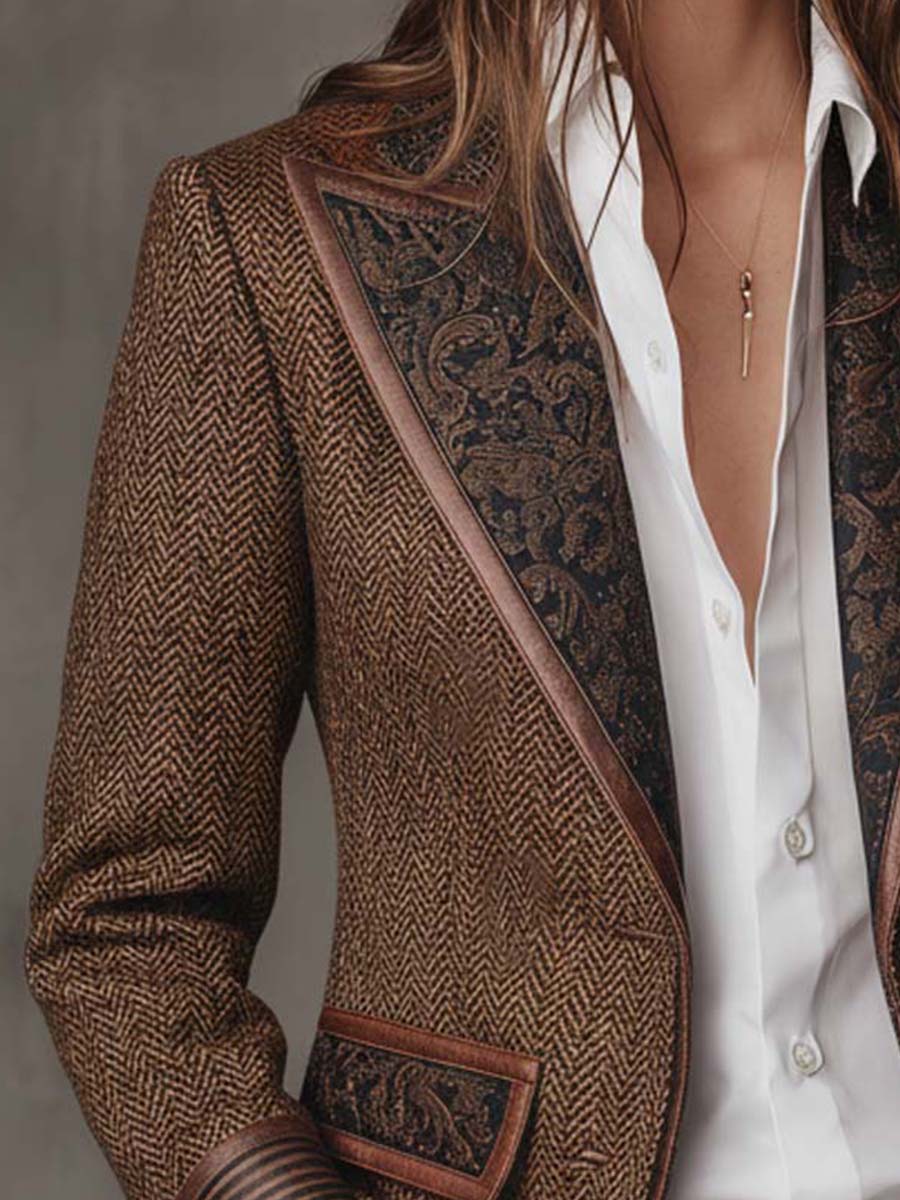 BIANCA MÓDENA Consuelo ⎸ Blazer con Paneles en Espiga – photo 4