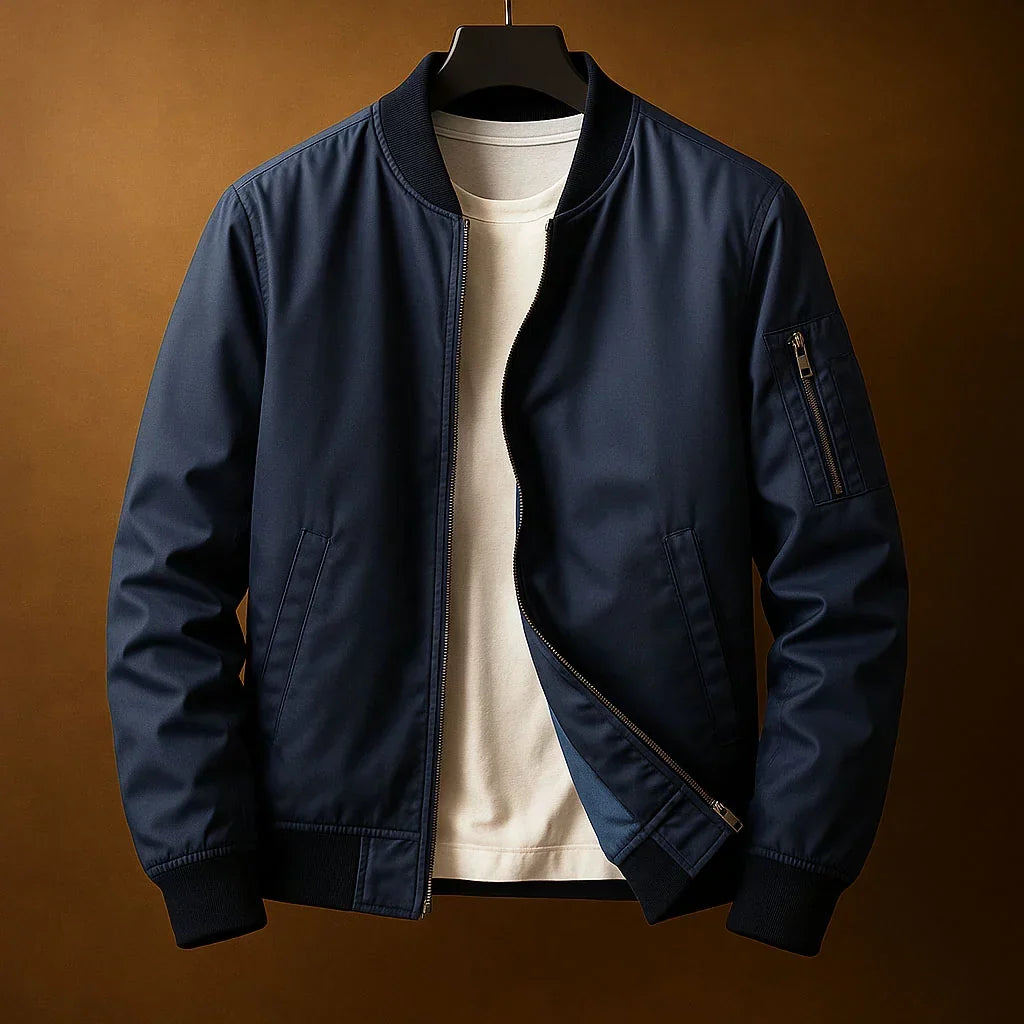Marina Roca CHELSEA | Chaqueta bomber atemporal – Azul – photo 4