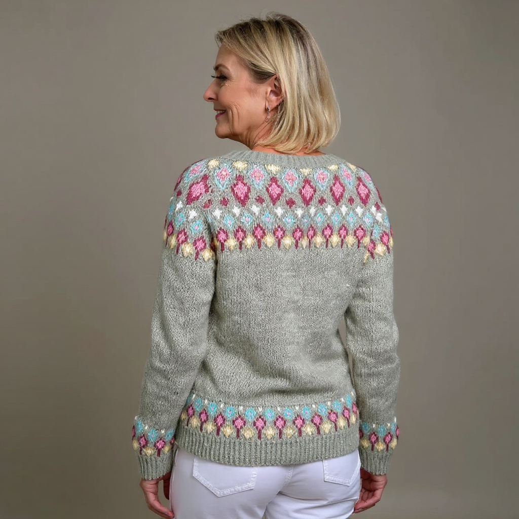 Anamartinezmadrid Celia | Cárdigan de Punto Jacquard Estilo Fair Isle – photo 2