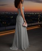 Anamartinezmadrid Selene | Vestido Largo de Tul Brillante con Escote Corazón – photo 2