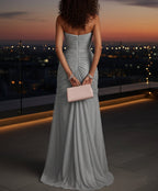 Anamartinezmadrid Selene | Vestido Largo de Tul Brillante con Escote Corazón – photo 3