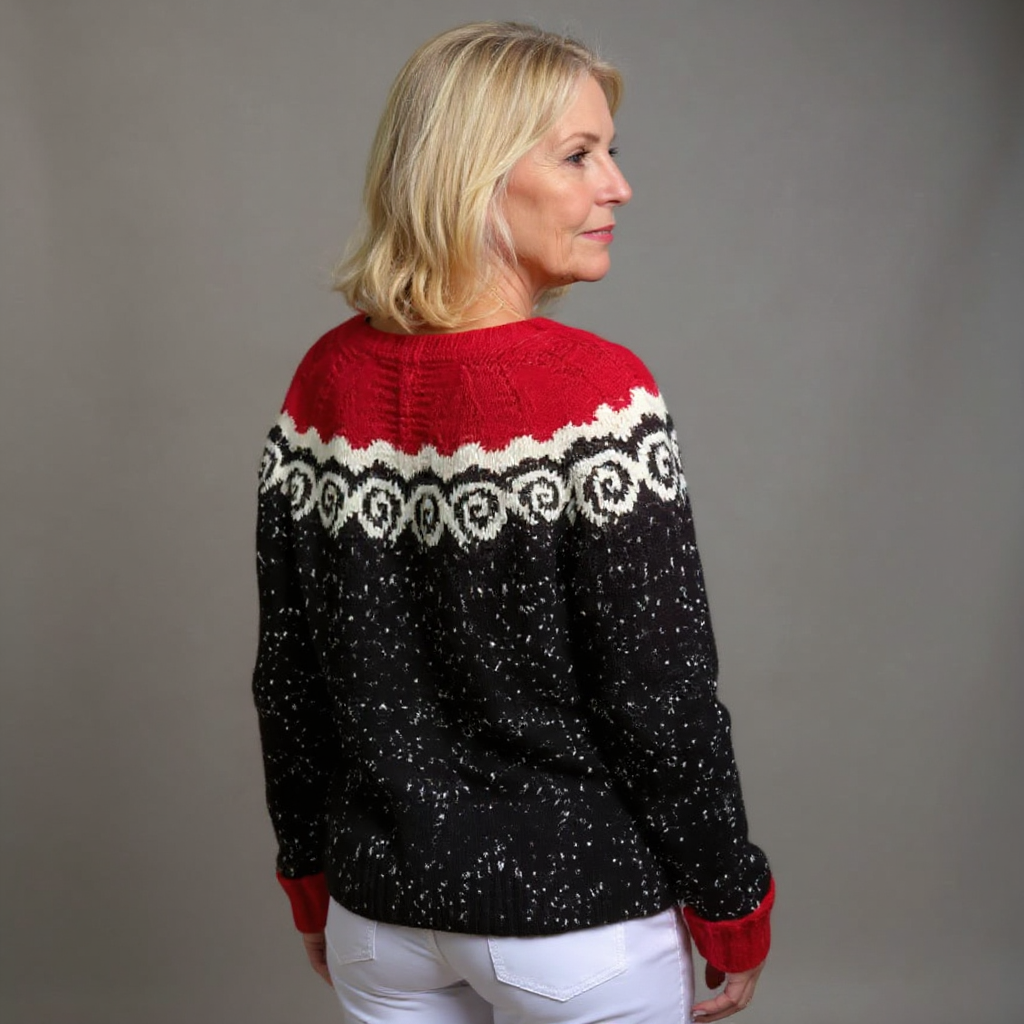 Anamartinezmadrid Ofelia | Cárdigan de Punto Fair Isle con Canesú Tejido – photo 2