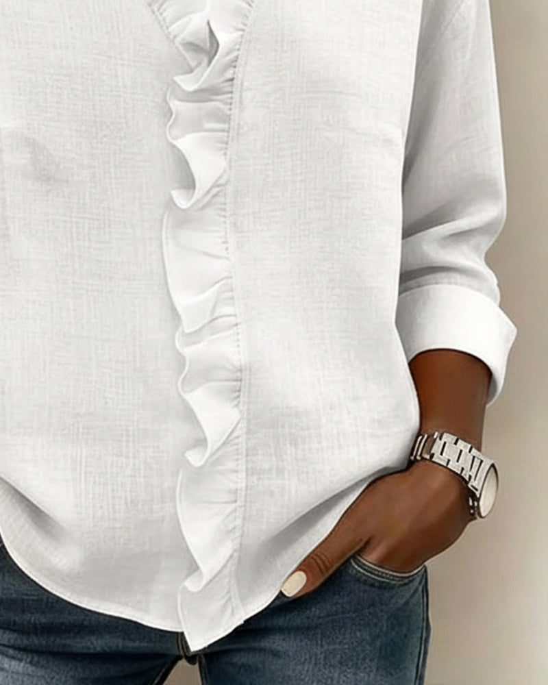 Marina Roca Beatriz - Blusa Fruncida con Escote en V – photo 9