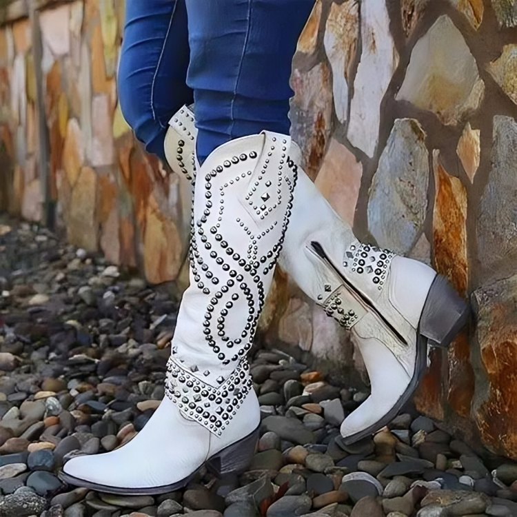 Marina Roca ORENA | Botas cowboy para mujer – Blanco – photo 6
