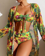 Marina Roca Patricia - Bikini con Cover-Up Floral – Amarillo – photo 4