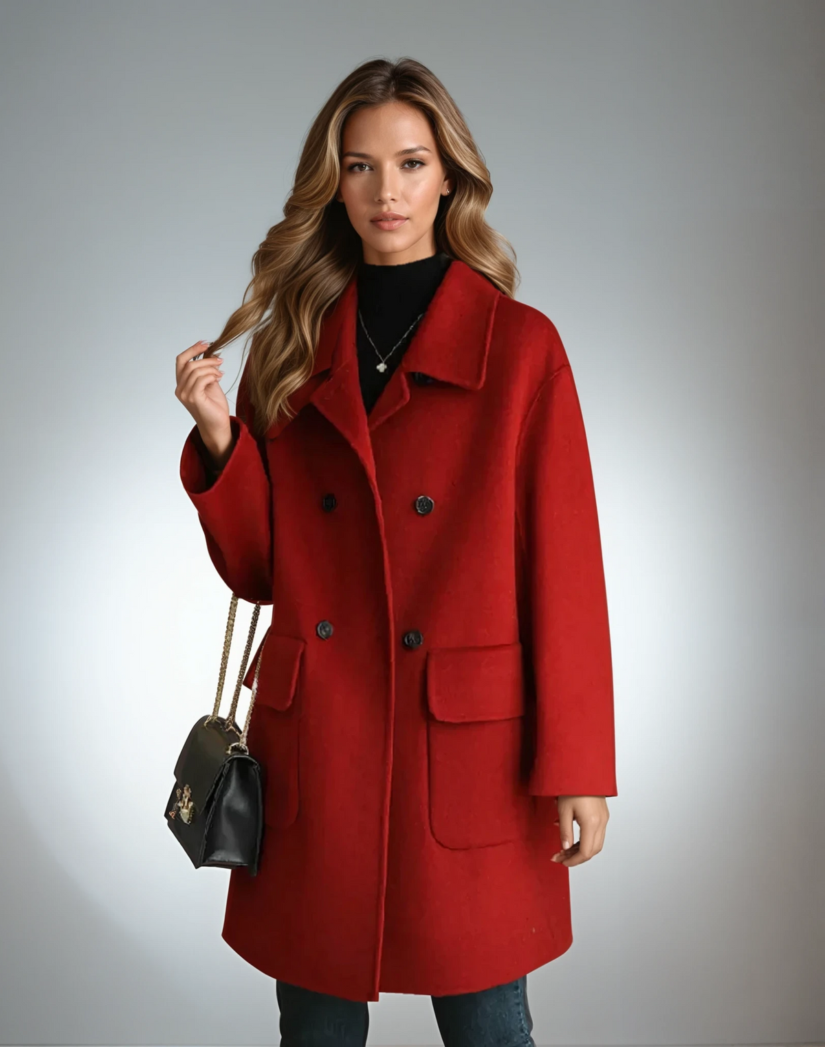 Marina Roca AVA | Abrigo cómodo y elegante – Rojo – photo 5
