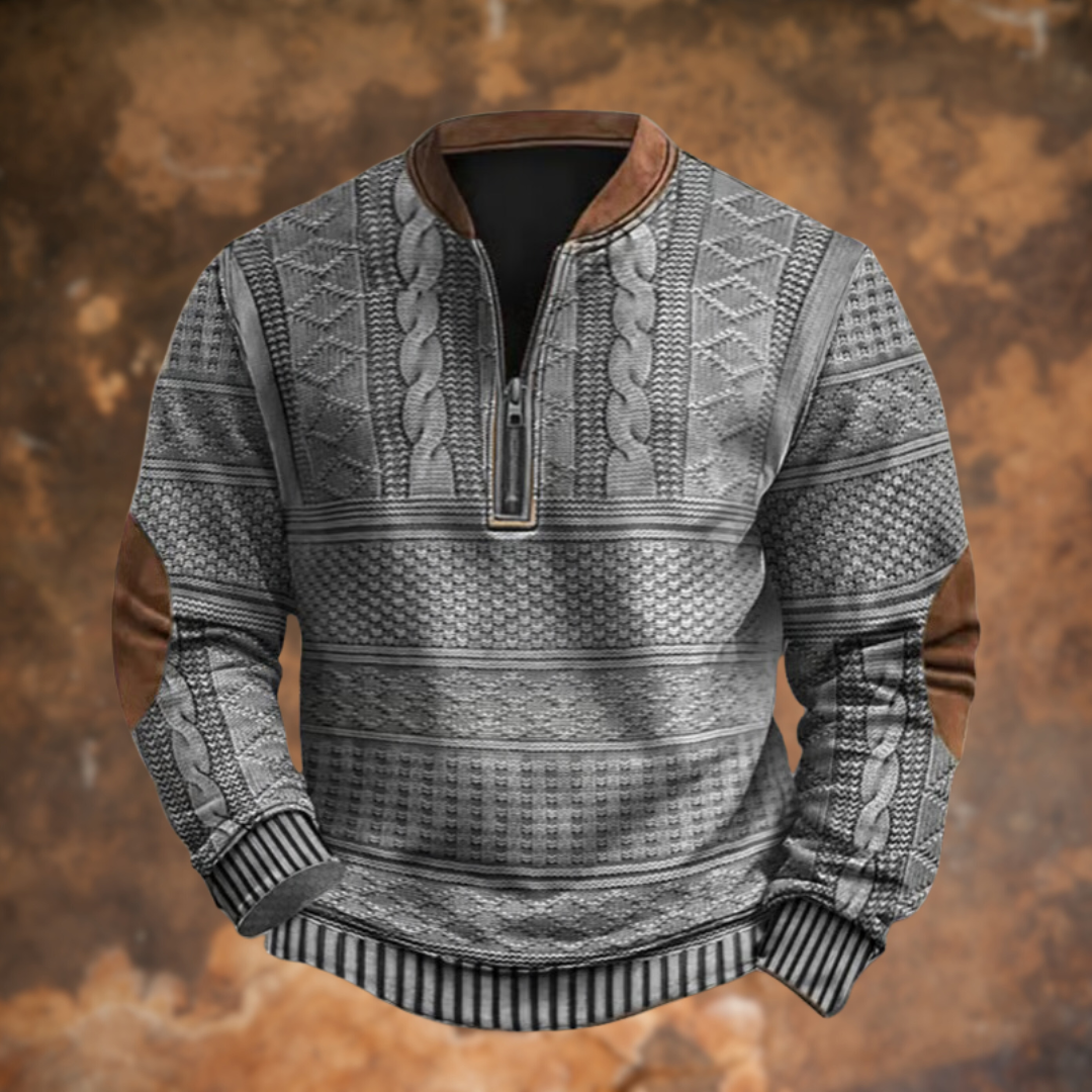 Marina Roca LUCA | Jersey retro estampado – Gris – photo 7
