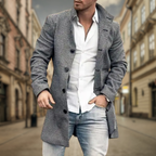 Marina Roca Adrián | Abrigo Largo Elegante – Gris – photo 2