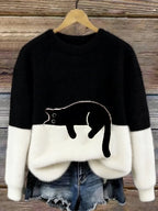 Silvana Vitali Ana - Jersey Elegante con Diseño de Gato – Negro – photo 5