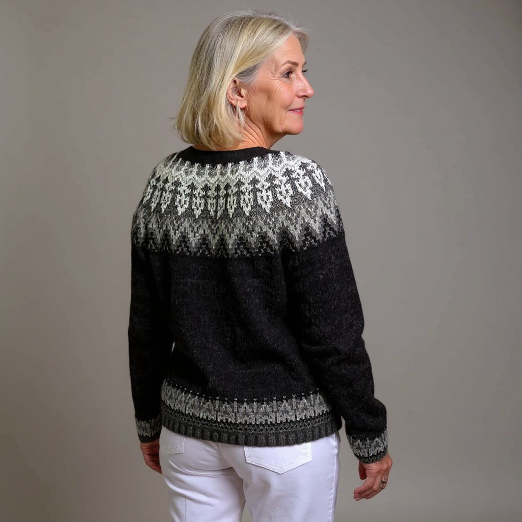 Anamartinezmadrid Sara | Cárdigan de Punto Vintage con Canesú Artesanal – photo 2
