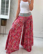 Marina Roca VIBRA | Pantalón boho estampado – Rojo – photo 7
