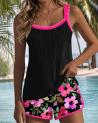 Marina Roca Regina | Tankini Elegante con Short Floral – Fucsia – photo 7
