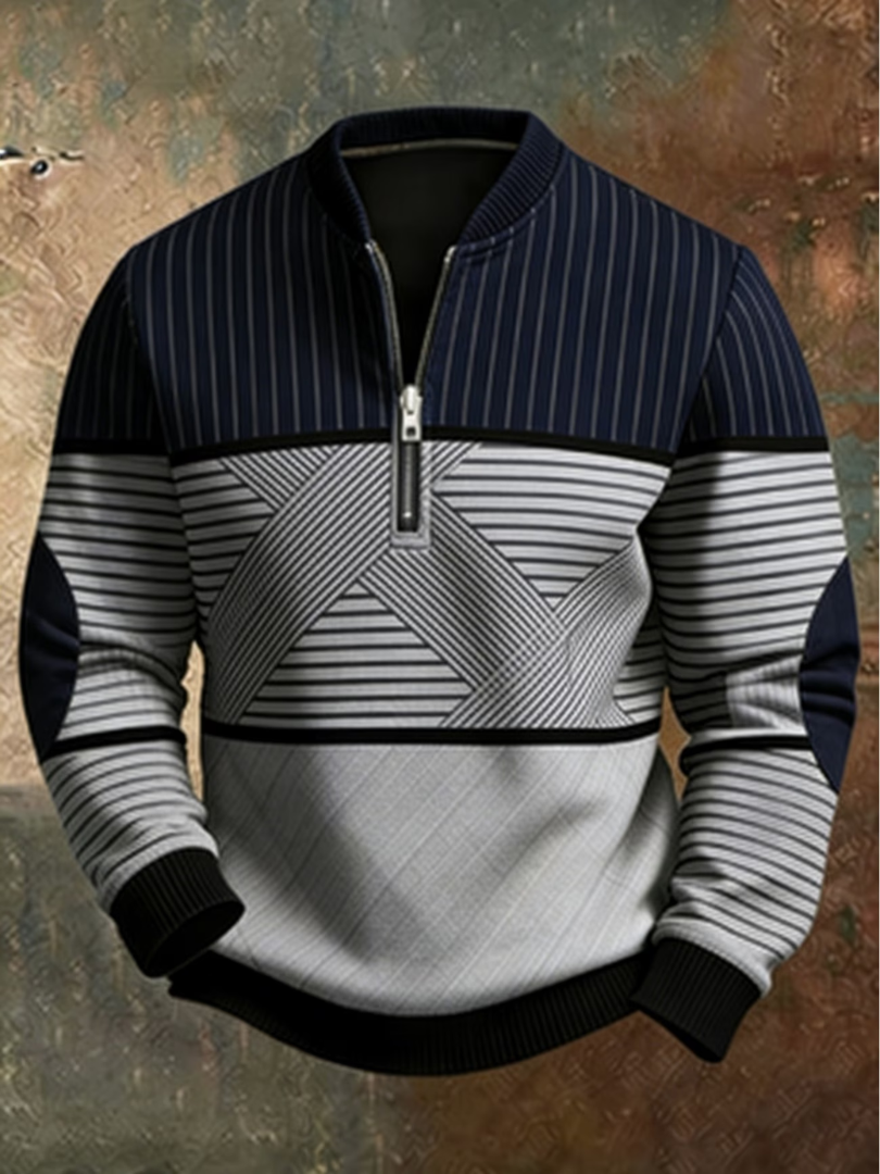 Marina Roca Jersey de punto con media cremallera Viktor – Negro