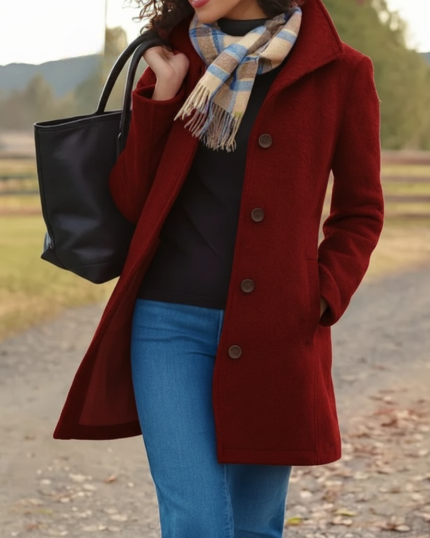 Marina Roca SOFÍA | Abrigo clásico de temporada – Rojo – photo 9