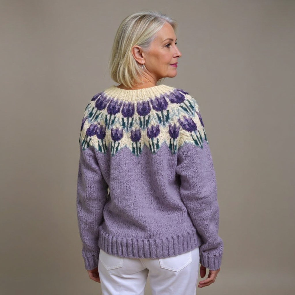 Anamartinezmadrid Nélida | Cárdigan de Punto Folk con Canesú Estampado – photo 2
