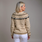 Anamartinezmadrid Catalina | Cárdigan de Punto Folk con Canesú Estampado – photo 2