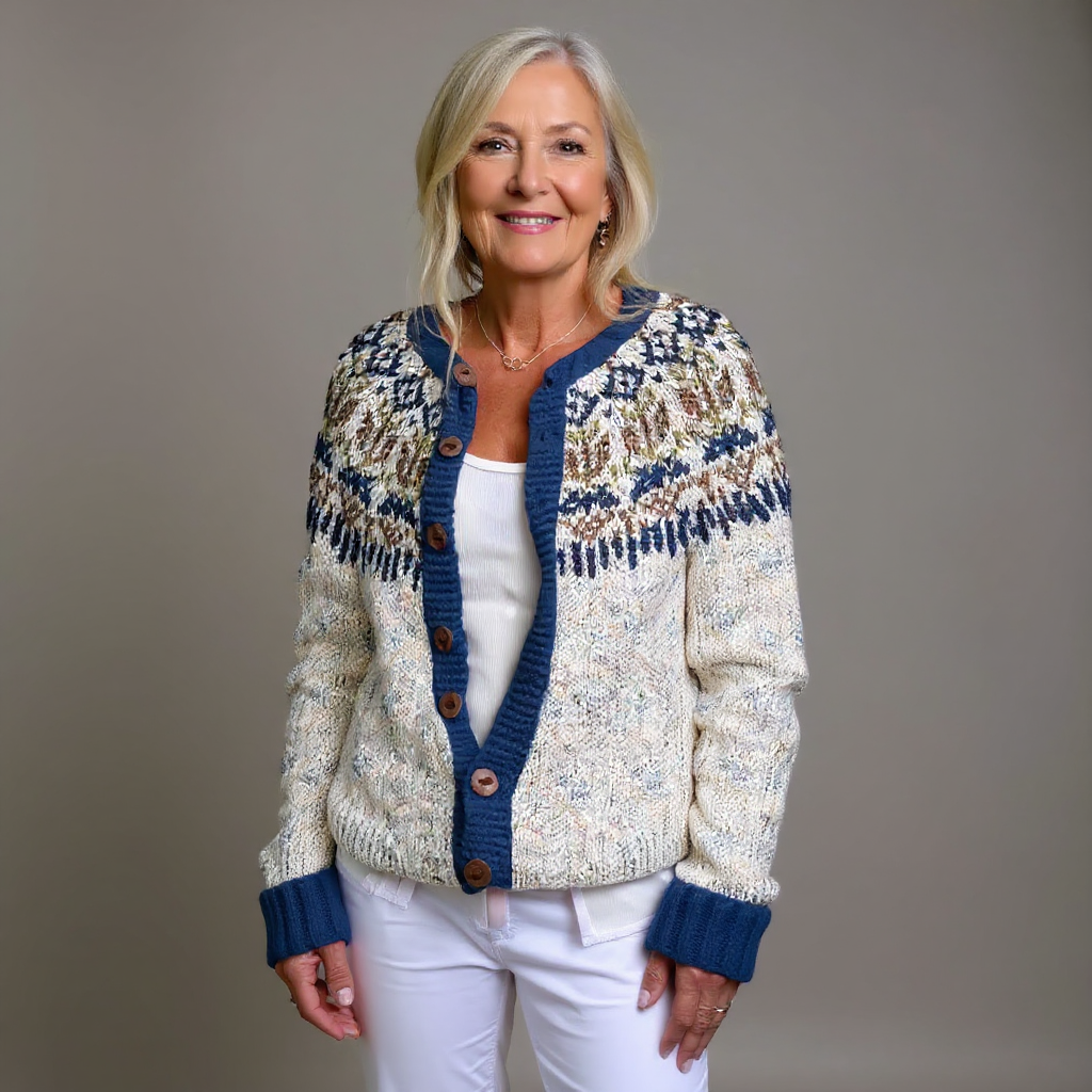 Anamartinezmadrid Nuria | Cárdigan de Punto Jacquard Estilo Fair Isle – photo 3