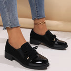 Anamartinezmadrid Graciela | Mocasines de Tacón Bajo con Puntera de Charol y Lazo – photo 8
