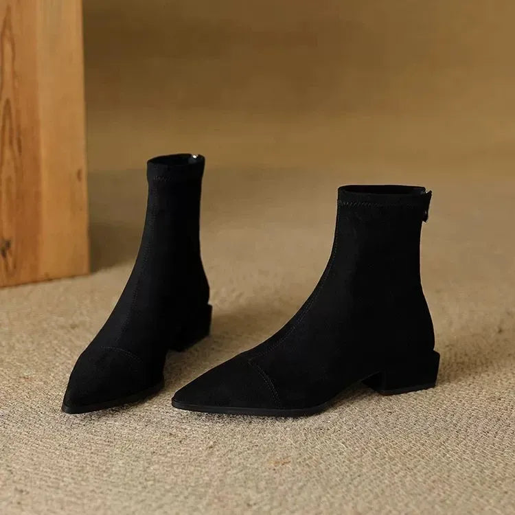 Anamartinezmadrid Delfina - Botines de Ante con Punta Fina y Tacón Bajo – photo 10