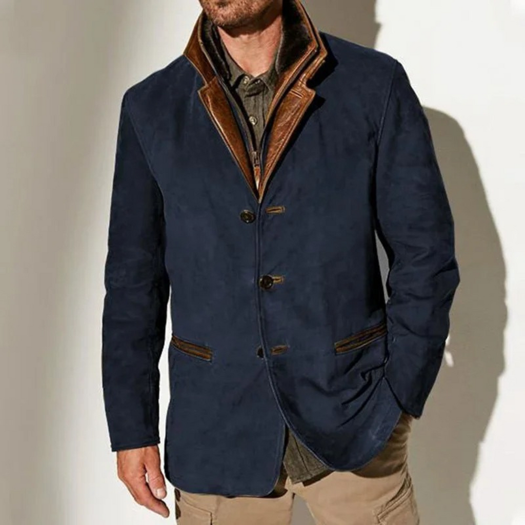 Marina Roca Axel - Chaqueta Elegante Vintage – Azul Marino – photo 8
