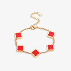 Marina Roca Pulsera trévol estilo Celine – Rojo – photo 10
